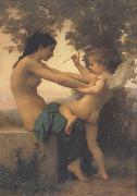 Adolphe William Bouguereau Young Girl Defending Herself against Eros (mk26) Germany oil painting reproduction